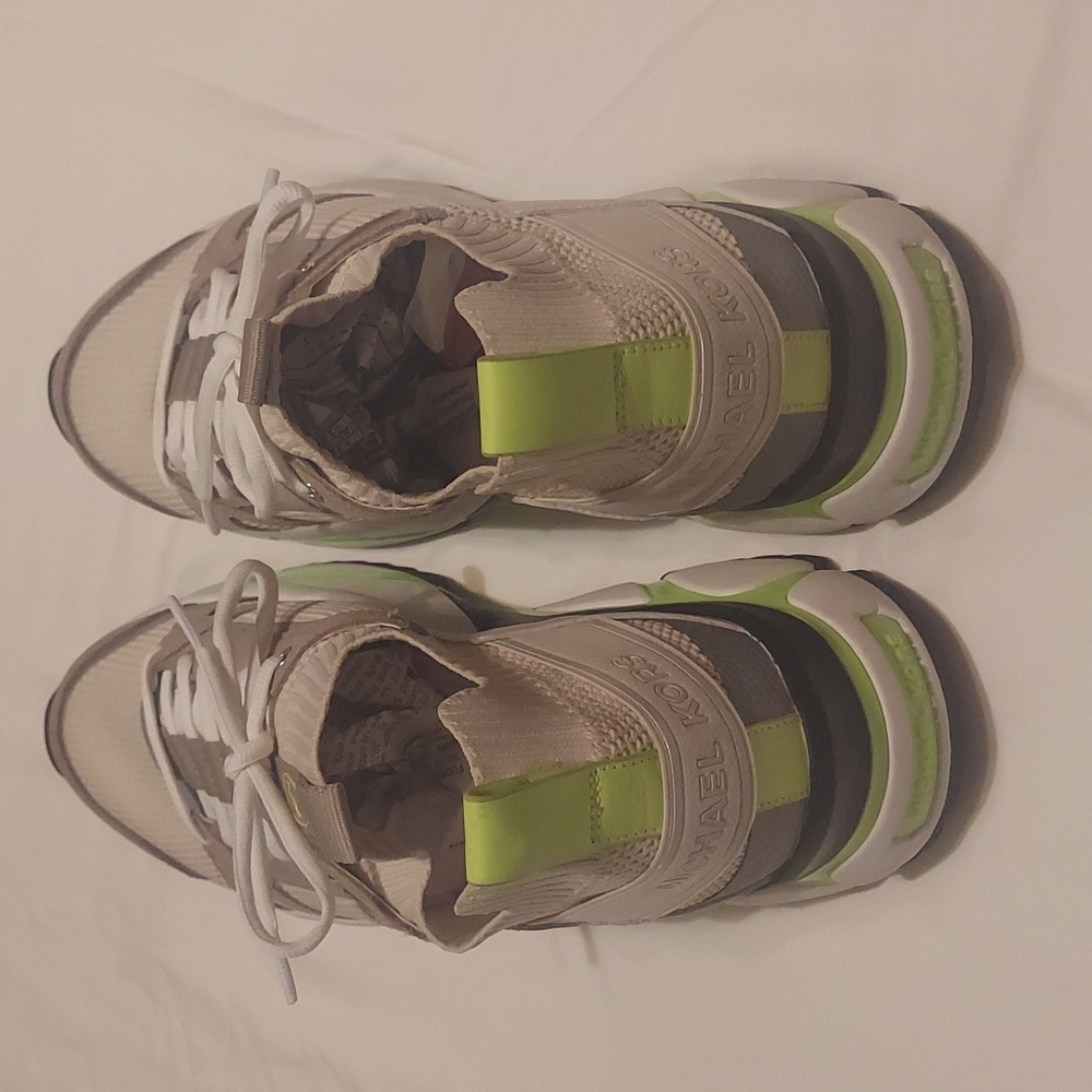 Michael Kors Men's Lucas knit and leather Sneakers. Sz.13M - Picture 2 of 8